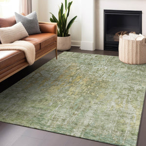 HomeRoots 5' Modern Sage Abstract Washable Area Rug - Durable, Stylish Indoor/Outdoor Design for Any Space 10' X 14' 607889