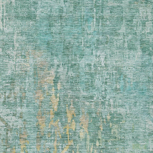 HomeRoots 5' Teal Blue Abstract Rug - Washable, Durable, Stylish Indoor/Outdoor Area Rug for High-Traffic Spaces 10' X 14' 607895