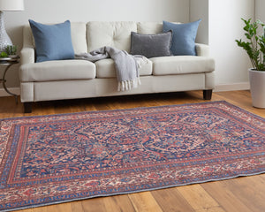 Feizy Rugs Rawlins Vintage-inspired Machine Made Polyester Low Pile Oriental Rug - Timeless Elegance For Any Space Red,Blue,Tan Polyester Rln39hgfnvymltf71
