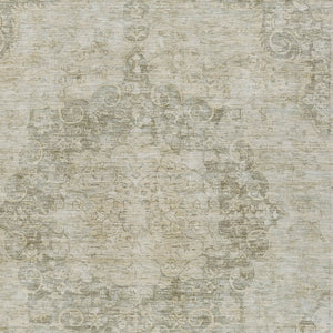 HomeRoots 5' Sage Floral Medallion Area Rug - Durable, Washable Design Perfect for Indoor and Outdoor Spaces 5' X 8' 607933
