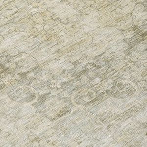 HomeRoots 5' Sage Floral Medallion Area Rug - Durable, Washable Design Perfect for Indoor and Outdoor Spaces 8' Round 607934