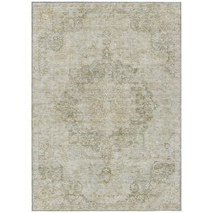 HomeRoots 5' Sage Floral Medallion Area Rug - Durable, Washable Design Perfect for Indoor and Outdoor Spaces 8' X 10' 607935