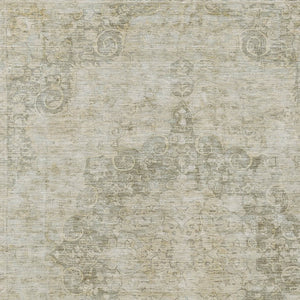 HomeRoots 5' Sage Floral Medallion Area Rug - Durable, Washable Design Perfect for Indoor and Outdoor Spaces 10' X 14' 607937