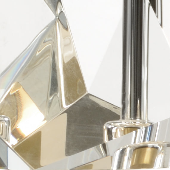 Wildwood Anson Crystal Table Lamp With Antique Brass Accents, White Linen Shade, Radiant Faceted Glow 60795