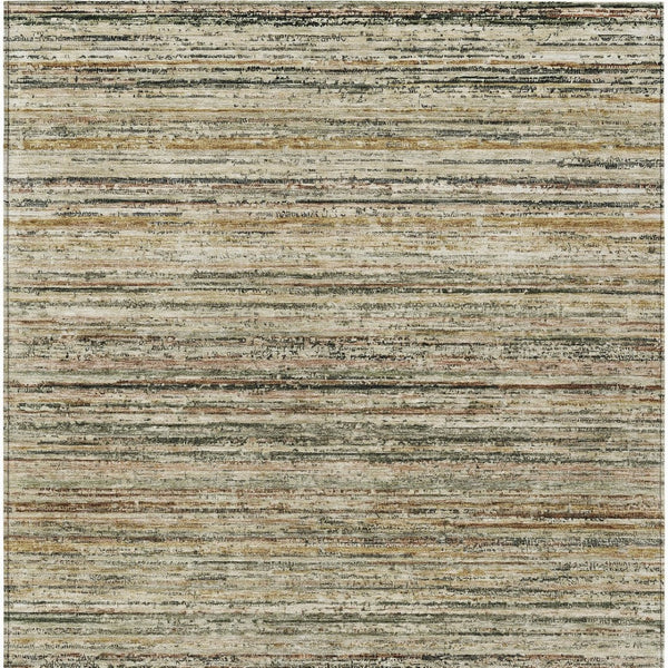HomeRoots 5' Beige Striped Area Rug - Stylish, Washable, Durable for Indoor & Outdoor Use, Pet-Friendly Design 5' X 8' 607951