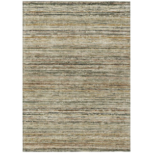 HomeRoots 5' Beige Striped Area Rug - Stylish, Washable, Durable for Indoor & Outdoor Use, Pet-Friendly Design 8' X 10' 607953