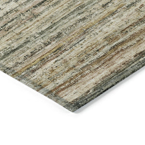 HomeRoots 5' Beige Striped Area Rug - Stylish, Washable, Durable for Indoor & Outdoor Use, Pet-Friendly Design 10' X 14' 607955