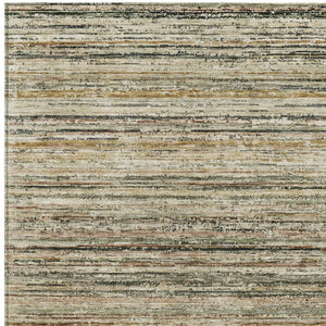 HomeRoots 5' Beige Striped Area Rug - Stylish, Washable, Durable for Indoor & Outdoor Use, Pet-Friendly Design 10' X 14' 607955