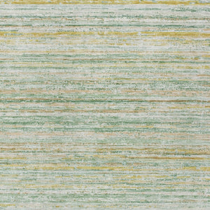 HomeRoots 5' Mint Green Striped Washable Area Rug for Indoor and Outdoor Spaces – Durable, Stylish, Easy Care 8' X 10' 607965