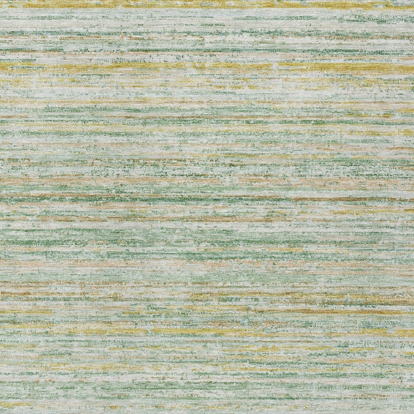 HomeRoots 5' Mint Green Striped Washable Area Rug for Indoor and Outdoor Spaces – Durable, Stylish, Easy Care 8' X 10' 607965