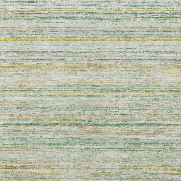 HomeRoots 5' Mint Green Striped Washable Area Rug for Indoor and Outdoor Spaces – Durable, Stylish, Easy Care 10' X 14' 607967