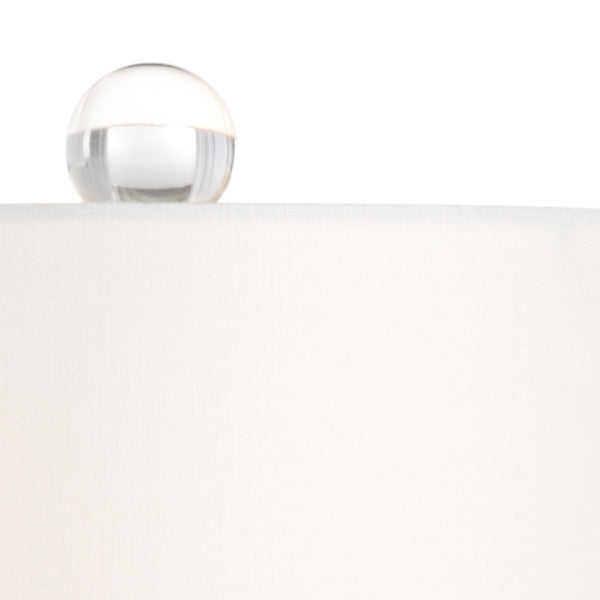 Wildwood Fiji Crystal Table Lamp With Antique Brass Accents — Slim 33.5" Transitional Light For Bedsides 60797