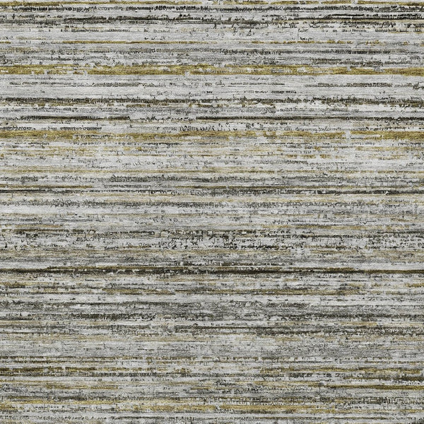 HomeRoots 5' Durable Pewter Striped Area Rug for Indoor & Outdoor Use – Stylish, Washable, and Stain-Resistant! 8' X 10' 607971
