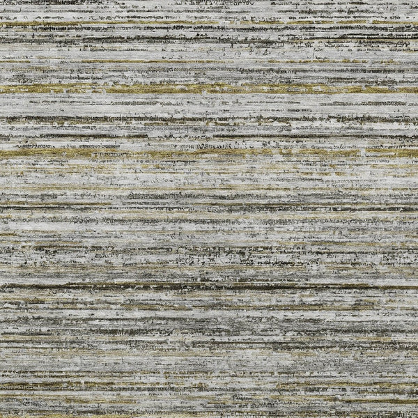HomeRoots 5' Durable Pewter Striped Area Rug for Indoor & Outdoor Use – Stylish, Washable, and Stain-Resistant! 9' X 12' 607972