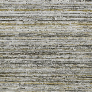 HomeRoots 5' Durable Pewter Striped Area Rug for Indoor & Outdoor Use – Stylish, Washable, and Stain-Resistant! 10' X 14' 607973