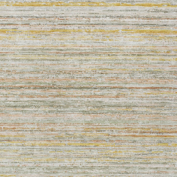 HomeRoots 5' Sage Striped Washable Area Rug – Elegant, Durable Design for Indoor and Outdoor Versatility 5' X 8' 607975