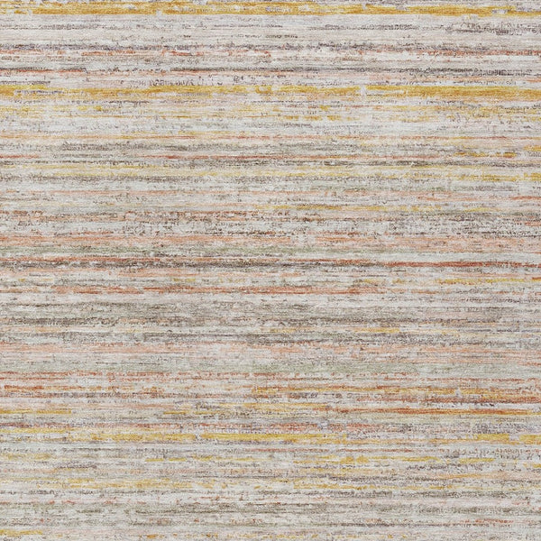 HomeRoots 5' Terra Cotta Striped Area Rug - Washable Indoor/Outdoor Style, Durable, Easy-Care Design for All Spaces 8' X 10' 607989