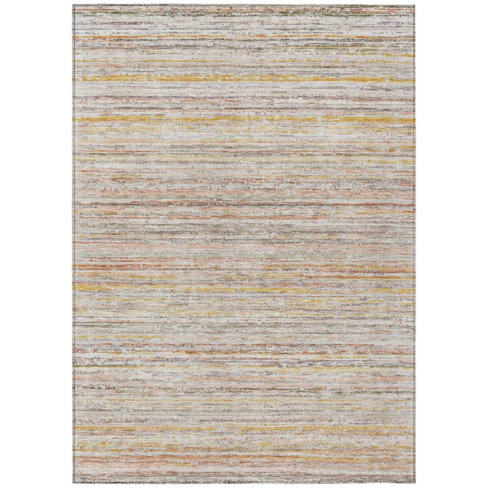 HomeRoots 9' Indoor Outdoor Terra Cotta Striped Area Rug - Durable, Washable & Stylish for High-Traffic Spaces 607990