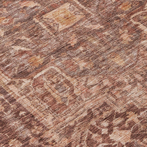 HomeRoots 5' Burgundy Medallion Area Rug - Stylish, Washable, Durable Indoor/Outdoor Decor for Any Space 8' Round 607994
