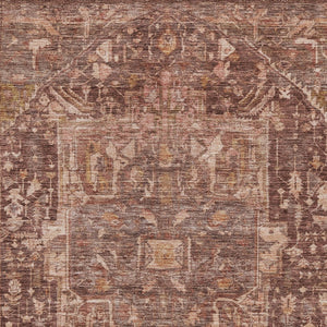 HomeRoots 5' Burgundy Medallion Area Rug - Stylish, Washable, Durable Indoor/Outdoor Decor for Any Space 10' X 14' 607997