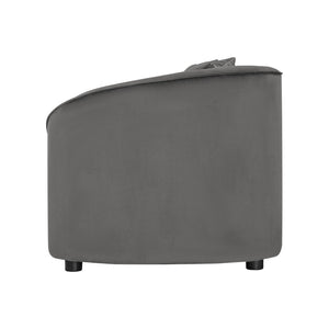 English Elm Package Curved Upholstered Sofa Off-white Fabric Sculptural Modern Living Room Seating Grey N767P232387G
