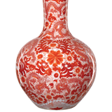 Biarritz Coral Fern Long Neck Vase