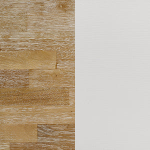 English Elm Prager Farmhouse Rectangular Dining Table with True-Edge Brown Top and White Tapered Legs, Versatile Design B062P353239