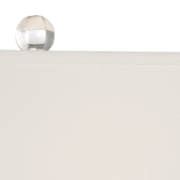 Wildwood Palmer Ceramic Table Lamp In Snow Glaze With Antique Gold Leaf Mounting — Slim 32.5" Elegant Accent 60800