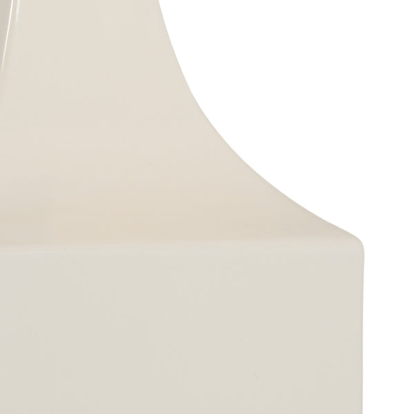 Wildwood Palmer Ceramic Table Lamp In Snow Glaze With Antique Gold Leaf Mounting — Slim 32.5" Elegant Accent 60800