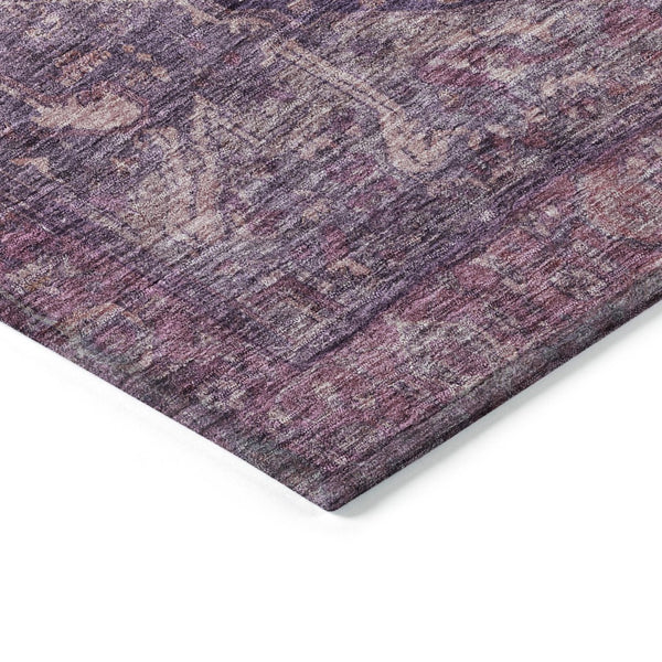 HomeRoots 5' Eggplant Medallion Indoor Outdoor Area Rug – Durable, Stylish, and Easy-Care for Any Space 5' X 8' 608011
