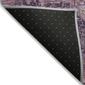 HomeRoots 5' Eggplant Medallion Indoor Outdoor Area Rug – Durable, Stylish, and Easy-Care for Any Space 10' X 14' 608015