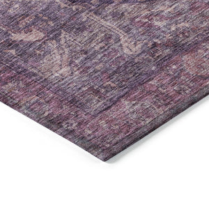 HomeRoots 5' Eggplant Medallion Indoor Outdoor Area Rug – Durable, Stylish, and Easy-Care for Any Space 10' X 14' 608015