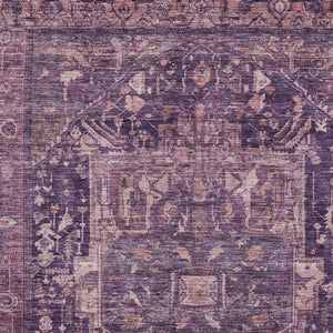 HomeRoots 5' Eggplant Medallion Indoor Outdoor Area Rug – Durable, Stylish, and Easy-Care for Any Space 10' X 14' 608015