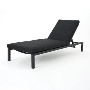 English Elm Navan Outdoor Aluminum Chaise Lounge with Cushion Foldable Poolside Recliner 60802.00MSHMP1
