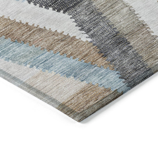 HomeRoots 5' Brown Geometric Indoor Outdoor Area Rug - Stylish, Durable, Washable Design for Any Space 8' X 10' 608043