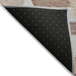 HomeRoots 5' Copper Geometric Area Rug - Durable, Washable, Indoor/Outdoor - Stylish & Easy-Care Home Essential 5' X 8' 608053