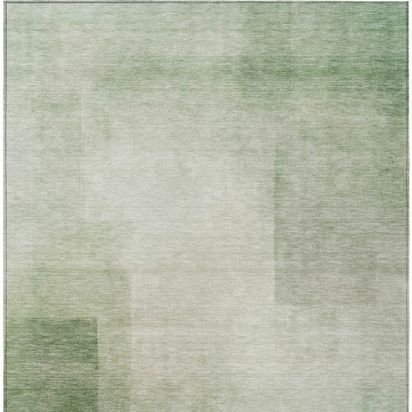 HomeRoots 5' Geometric Artichoke Green Washable Area Rug - Stylish, Durable Design for Indoor and Outdoor Use 5' X 8' 608083