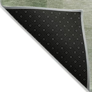 HomeRoots 5' Geometric Artichoke Green Washable Area Rug - Stylish, Durable Design for Indoor and Outdoor Use 5' X 8' 608083