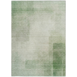 HomeRoots 5' Geometric Artichoke Green Washable Area Rug - Stylish, Durable Design for Indoor and Outdoor Use 9' X 12' 608086