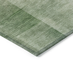 HomeRoots 5' Geometric Artichoke Green Washable Area Rug - Stylish, Durable Design for Indoor and Outdoor Use 10' X 14' 608087