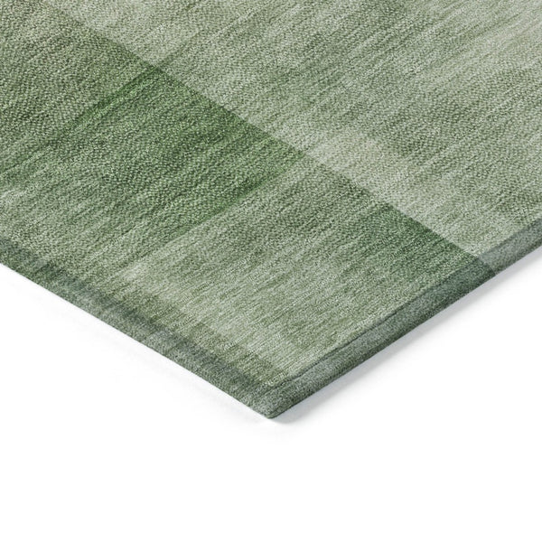 HomeRoots 5' Geometric Artichoke Green Washable Area Rug - Stylish, Durable Design for Indoor and Outdoor Use 10' X 14' 608087