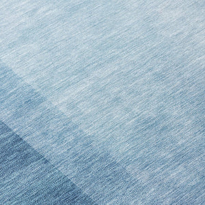 HomeRoots 5' Stylish Blue Geometric Washable Area Rug for Indoor and Outdoor Spaces - Durable & Easy Care 8' Round 608090