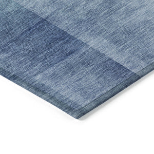HomeRoots 5' Stylish Blue Geometric Washable Area Rug for Indoor and Outdoor Spaces - Durable & Easy Care 8' X 10' 608091