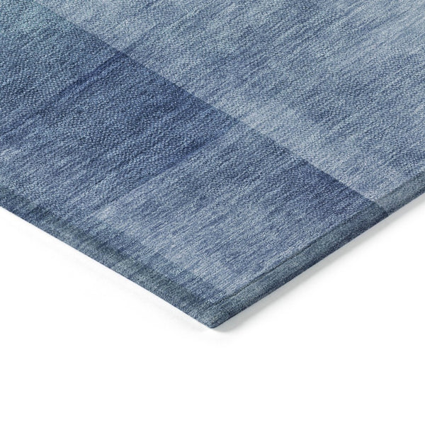 HomeRoots 5' Stylish Blue Geometric Washable Area Rug for Indoor and Outdoor Spaces - Durable & Easy Care 10' X 14' 608093