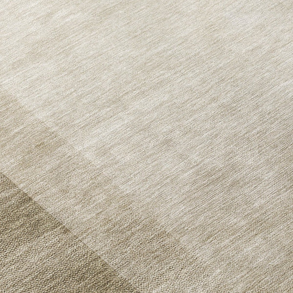 HomeRoots 5' Khaki Geometric Indoor Outdoor Area Rug - Stylish, Washable, Durable, Perfect for High-Traffic Areas 8' Round 608096