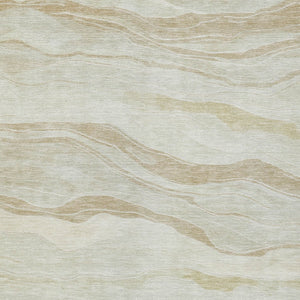 HomeRoots 5' Beige Striped Area Rug - Durable, Washable, and Stylish for Indoor or Outdoor Spaces, Perfect for Pets 9' X 12' 608104