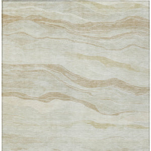 HomeRoots 5' Beige Striped Area Rug - Durable, Washable, and Stylish for Indoor or Outdoor Spaces, Perfect for Pets 10' X 14' 608105
