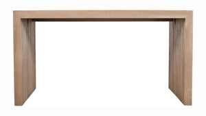 HomeRoots 56" Ivory Reclaimed Wood Sled Writing Desk - Mid-Century Modern Style for Versatile Workspaces 608137