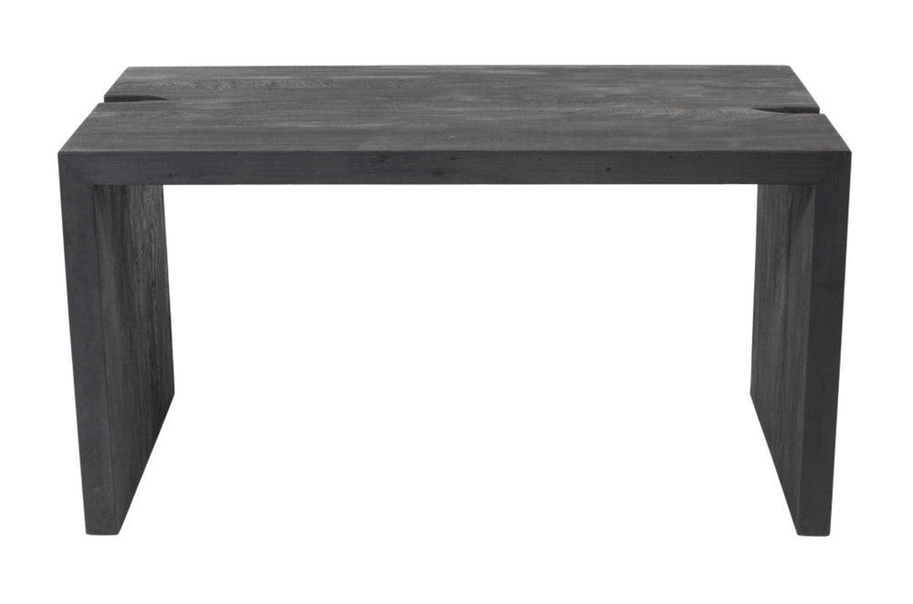 HomeRoots 56" Graphite Reclaimed Wood Sled Writing Desk - Timeless Mid-Century Design, No Assembly Required! 608138