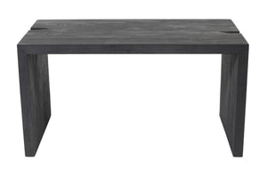HomeRoots 56" Graphite Reclaimed Wood Sled Writing Desk - Timeless Mid-Century Design, No Assembly Required! 608138
